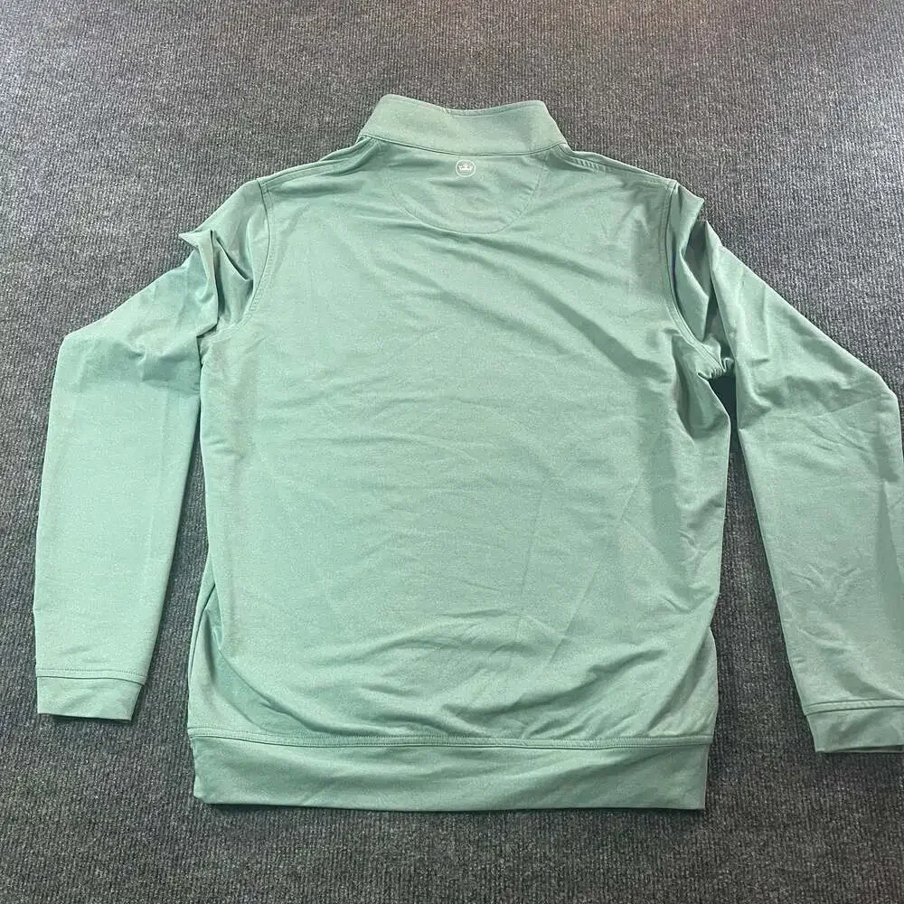 Peter Millar Crown Sport Men's Green Quarter-Zip Pullover Size S